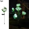 5Head Solar Rose Flower Outdoor LED Stake Light For Garden  Pathway 7