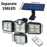 MultiHead Outdoor Solar Motion Sensor Security Wall Lamp IP65 Waterproof 11