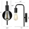 Nordic Curved Pipe Iron Wall Sconce Modern E27 Interior Decor Light For Living Room  Bedroom 7