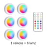 RGB LED Wireless UnderCabinet Puck Lights RemoteControlled Dimmable Battery Lights For Kitchen  Clo 11