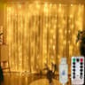 USB LED Remote Control Curtain String Lights 7