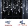Snowflake LED Icicle Curtain String Lights With 8 Flashing Modes For Window  Holiday Decor 7