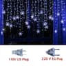 Snowflake LED Icicle Curtain String Lights With 8 Flashing Modes For Window  Holiday Decor 9