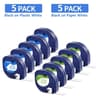 MultiPack Compatible Dymo LetraTag 12mm Label Tape Refills 10