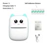 Portable Mini Thermal Printer HD Picture Label Receipt  Note Maker For Home  Office Gift 8