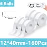 Marklife Thermal Label Adhesive Paper Rolls White Transparent  UV Compatible With P15 P12 P11 D30 Q 7