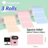 Phomemo 3Roll Thermal Clear Label Paper 40x30mm For M110 M221 M220 M120  M200 Label Printers 10