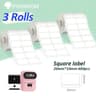Phomemo 3Roll Thermal Clear Label Paper 40x30mm For M110 M221 M220 M120  M200 Label Printers 12