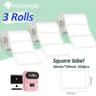Phomemo 3Roll Thermal Clear Label Paper 40x30mm For M110 M221 M220 M120  M200 Label Printers 13