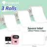 Phomemo 3Roll Thermal Clear Label Paper 40x30mm For M110 M221 M220 M120  M200 Label Printers 16