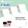 Phomemo 3Roll Thermal Clear Label Paper 40x30mm For M110 M221 M220 M120  M200 Label Printers 15