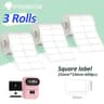 Phomemo 3Roll Thermal Clear Label Paper 40x30mm For M110 M221 M220 M120  M200 Label Printers 14