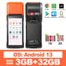 Android PDA Terminal POS Machine 50 Touch Screen Builtin 58mm Thermal Printer WiFi GPS 9