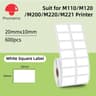 Official Phomemo M110  M220 Waterproof White Thermal Label Paper Rolls Set 2
