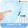 Official Phomemo 3 Rolls 50mm X 35m Transparent SelfAdhesive Thermal Paper BPAFree Sticker Set 7