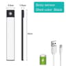 Wireless Magnetic Motion Sensor LED Under Cabinet Light USB Rechargeable 3Color Closet Night Light 9
