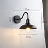 Retro Industrial Black Outdoor Wall Sconce  Waterproof Gooseneck Barn Light For Porch Garage  Patio 7