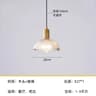 Vintage Modern Glass  Wood Pendant Light  Nordic Retro Hanging Lamp For Dining Room Kitchen Island  7