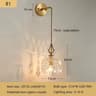 Modern Medieval Crystal Wall Sconce  Pendant Light  Luxury French Glass Ambient Fixture For Bedroom 9