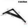 HeavyDuty Steel Floating Shelf Brackets  LShaped WallMount Tripod Angle Support Brackets 6