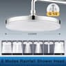 230mm Large Panel Rainfall Showerhead  6Mode High Pressure Supercharged Bathroom Top Rain Shower 7