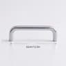 Solid Stainless Steel UType Cabinet Handles  Silver Wardrobe  Drawer Pull Knobs 64mm320mm 6