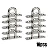 510Pack Stainless Steel M5 Pad Eye Plate UHooks  HeavyDuty Ceiling  Wall Anchor Loops 7