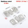 10Piece Flush Mount Bracket Set  Interlocking Hanging Buckles  Wall Picture Frame Hangers 6