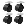 4Pack 15Inch Mute Flat Caster Wheels  360 Swivel Locking Furniture Casters With Top Plate  Brakes 8