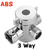 3Way Diverter Valve G12 Shower Tee Adapter  Adjustable Faucet Switcher For Bathroom  Toilet 6