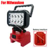Universal Cordless LED Work Light  USB Charger Adapter For Makita Milwaukee  DeWalt 18V Batteries 9