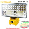 8Inch Cordless LED Work Light Spotlight  USB Power Bank For Milwaukee M18  DeWalt 20V Batteries 6