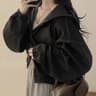 Korean Lazy Chic Autumn Retro Hooded Denim Jacket Loose Casual Short Light Jean Coat 7