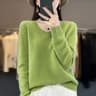 Womens 100 Pure Wool Cashmere VNeck Sweater Casual Knit Pullover Top 19