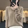 Womens 100 Pure Wool Cashmere VNeck Sweater Casual Knit Pullover Top 16