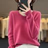 Womens 100 Pure Wool Cashmere VNeck Sweater Casual Knit Pullover Top 21