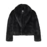 Womens Faux Fox Fur Shawl Collar Cropped Jacket Vintage Chic Winter Overcoat 7