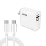 GaN PD 65W Fast Charging USB-C Wall Charger with QC4.0 and Type-C Cable