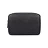 Sky Blue PU Leather Cable Organizer Bag, Portable Travel Electronics Storage Pouch