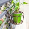 Heavy-Duty Hanging Flower Pot Rack for Balcony Railings and Garden Plants