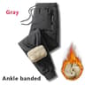 Men Thermal Fleece Sweatpants Lambswool Lined Windproof Warm Outdoor Pants 6