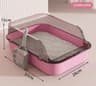 Semi Enclosed Cat Litter Box Splashproof Kitty Toilet With Easy Cleaning Tray 4