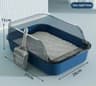 Semi Enclosed Cat Litter Box Splashproof Kitty Toilet With Easy Cleaning Tray 5