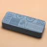 Geometric Pattern Glasses Case Portable Square Eyewear Holder With Embossed Design 6