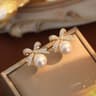 Elegant Pearl Crystal Tassel Earrings 6