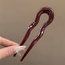 Tortoise Shell Acetate U Shape Hair Fork 6