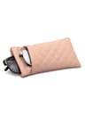 Double Layer Portable Squeeze Glasses Case Soft PU Leather Storage Bag 9