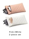 Double Layer Portable Squeeze Glasses Case Soft PU Leather Storage Bag 11
