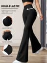 High Waist Flared Pants For Women Slim Fit Stretch Long Leg Pants 6