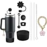 9 Piece Drink Cup Accessory Set With Straw Covers And Brush 9